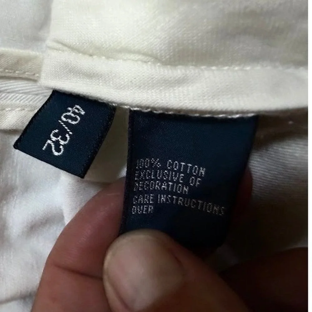 Polo Ralph Lauren Mens White Classic Cotton Chino Pocketed Pants 40x32 NWT